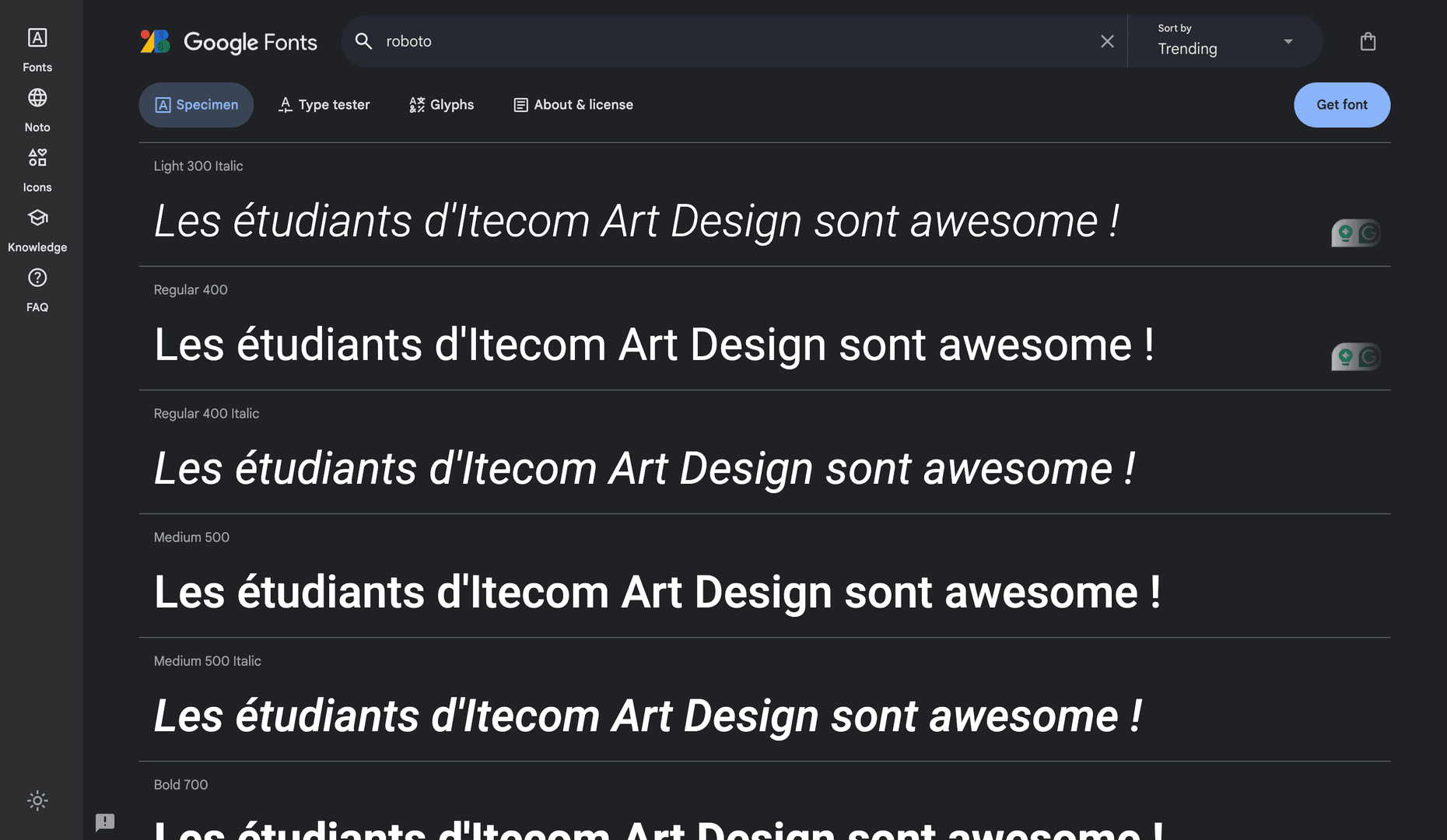 exemple de site pour trouver de belles typographies
